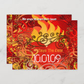 日付の保存 – ハートの起動時 案内ポストカード (正面/裏面)