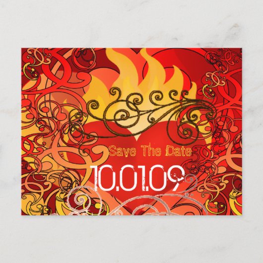 日付の保存 – ハートの起動時 案内ポストカード (正面)