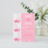 日付の保存 – ハート 案内ポストカード (スタンド正面)