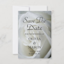 日付の保存-バラの白のテクスチャ セーブザデート