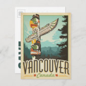 日付の保存 |バンクーバー（カナダ） 案内ポストカード (正面/裏面)