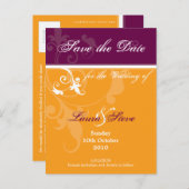 日付の保存：：バージョン2 案内ポストカード (正面/裏面)