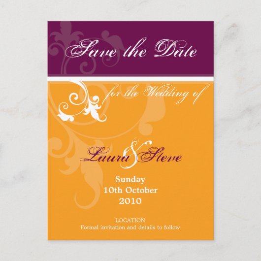 日付の保存：：バージョン2 案内ポストカード (正面)