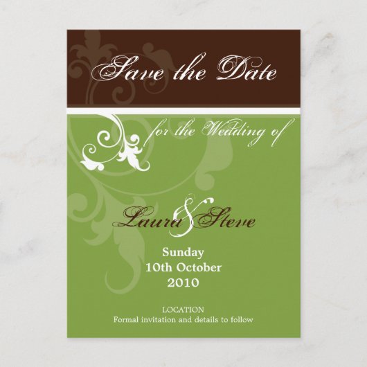 日付の保存：：バージョン3 案内ポストカード (正面)