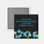 日付の保存 – パーソナライズされたブロック マグネット (正面/裏面)