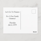 日付の保存 – ヒューストン – ポストカード (裏面)