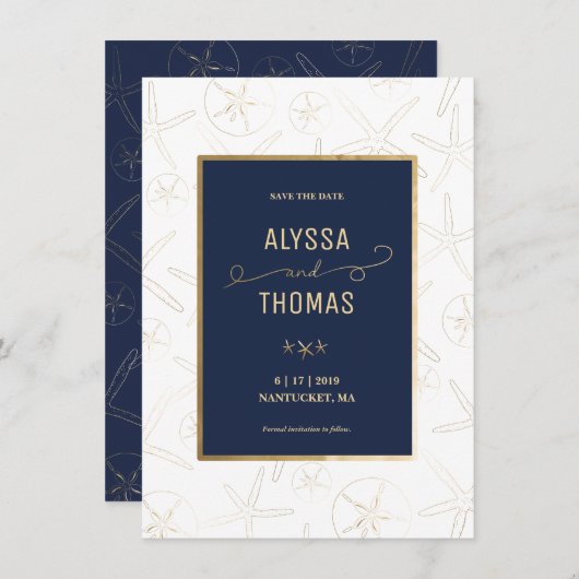 日付の保存 – ビーチ航海の, Starfish セーブザデート (正面/裏面)