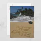 日付の保存 – ビーチ 案内ポストカード (正面/裏面)