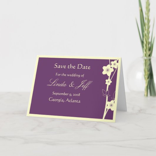 日付の保存 – フレーム付き分岐 案内状 (正面)