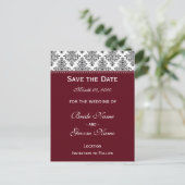 日付の保存 – ブラック&ホワイト&ワイン 案内ポストカード (スタンド正面)