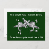 日付の保存：プランジを取る：鉛筆でカエル 案内ポストカード (正面/裏面)