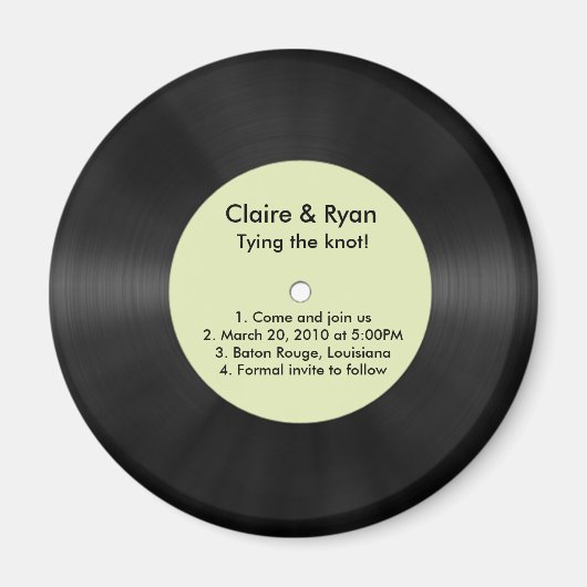 日付の保存 マグネット (正面)