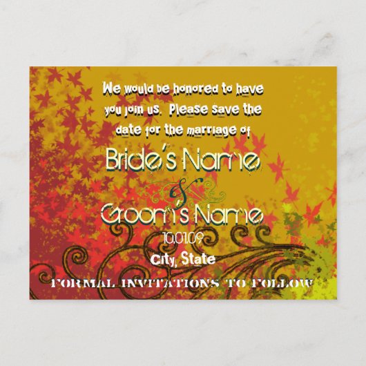 日付の保存 – ライムリーフの渦巻き –  案内ポストカード (裏面)