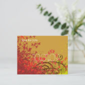 日付の保存 – ライムリーフの渦巻き –  案内ポストカード (スタンド正面)