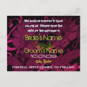 日付の保存 – ラズベリーのフローラ動揺して- 案内ポストカード (裏面)