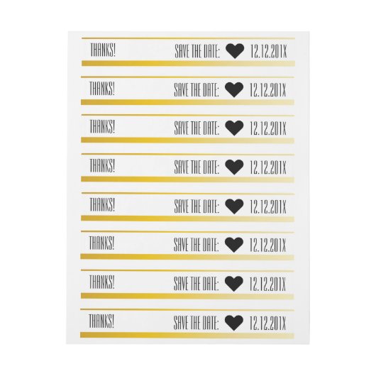 日付の保存， ♥ ラップアラウンド宛名ラベル (シート)