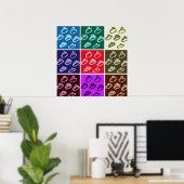 日付の保存/リングや輪あり！ ポスター (ホームオフィス)