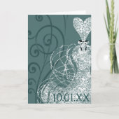 日付の保存 – レース花嫁のガウンカスタマイズ- 案内状 (正面)