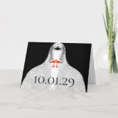 日付の保存 – レース花嫁のガウン –  招待状 (正面)