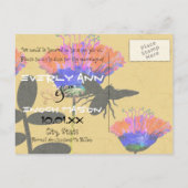 日付の保存 – 任意のイベント- HoeDown、Dance 案内ポストカード (裏面)