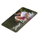 日付の保存 – 写真とつや消しモダンレタリング マグネット (左側)