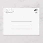 日付の保存 – 写真とつや消しモダンレタリング 案内ポストカード (裏面)