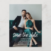 日付の保存 – 写真とつや消しモダンレタリング 案内ポストカード (正面)