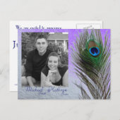 日付の保存 – 孔雀（紫） 案内ポストカード (正面/裏面)