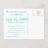 日付の保存 – 孔雀#2 案内ポストカード (裏面)