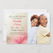 日付の保存 – 抽象芸術フローラフォト招待状 セーブザデート (正面)