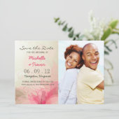 日付の保存 – 抽象芸術フローラフォト招待状 セーブザデート (スタンド正面)