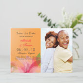 日付の保存 – 抽象芸術フローラフォト招待状 セーブザデート (スタンド正面)