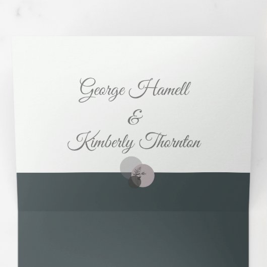 日付の保存(招待状とRSVPカード/1の2) 三つ折り案内状 (内部最初)