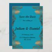 日付の保存 招待状 (正面/裏面)