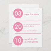 日付の保存 招待状 (正面/裏面)