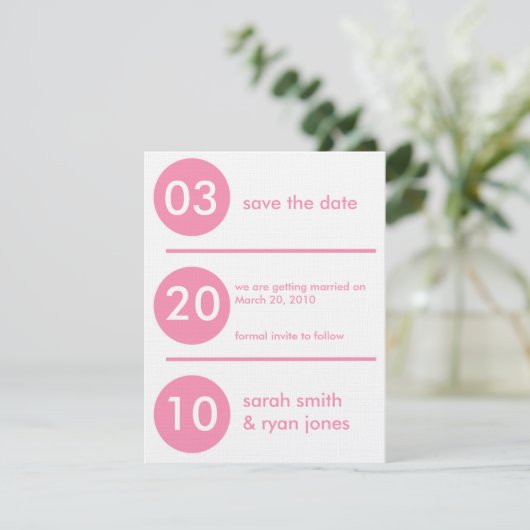 日付の保存 招待状 (スタンド正面)