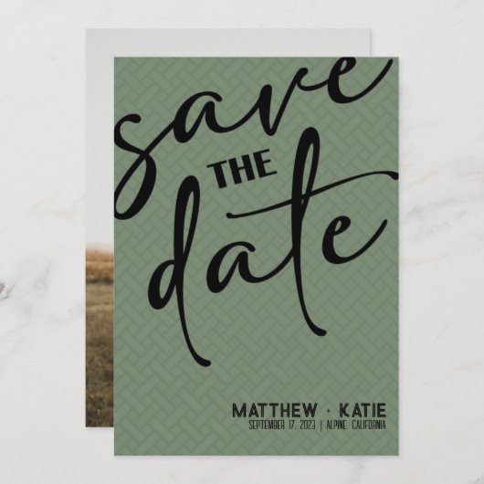 日付の保存 招待状 (正面/裏面)