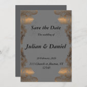 日付の保存 招待状 (正面/裏面)