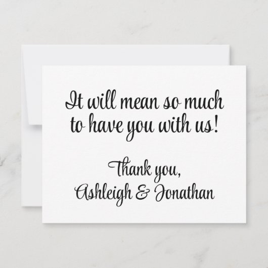 日付の保存 招待状 (裏面)