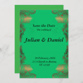 日付の保存 招待状 (正面/裏面)