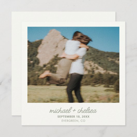 日付の保存 招待状 (正面/裏面)