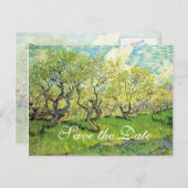 日付の保存,春の結婚式 案内ポストカード (正面/裏面)