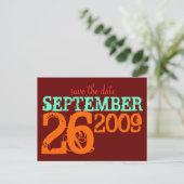 日付の保存 案内ポストカード (スタンド正面)