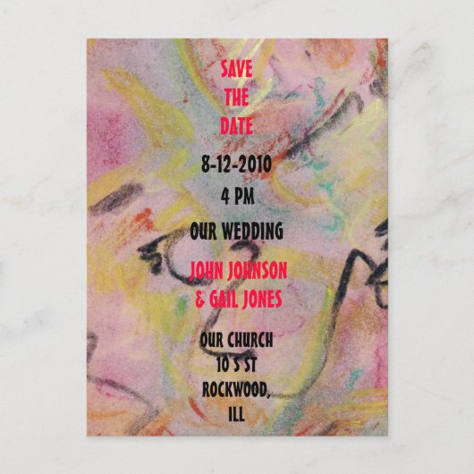 日付の保存 案内ポストカード (正面)