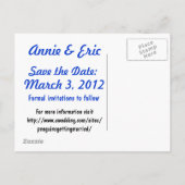 日付の保存 案内ポストカード (裏面)