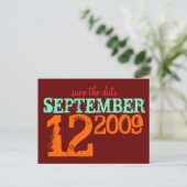 日付の保存 案内ポストカード (スタンド正面)