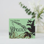 日付の保存 – 渦巻き – - 案内ポストカード (スタンド正面)