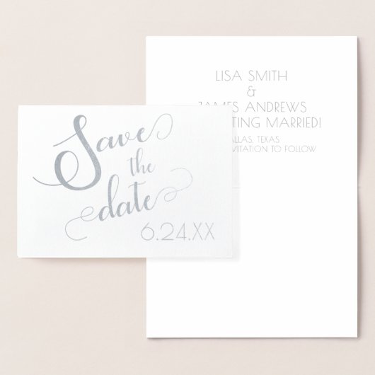 日付の保存 箔カード (ディスプレー)