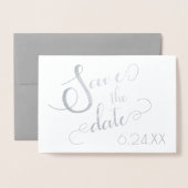 日付の保存 箔カード (封筒付き正面)