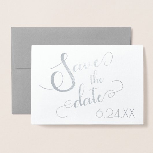 日付の保存 箔カード (封筒付き正面)